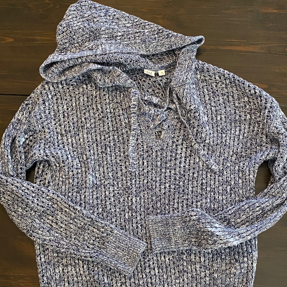 GAP worn once Marled Hooded Open weave cotton M Sweater
